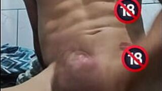 Dino masturbating until he cums - porn video