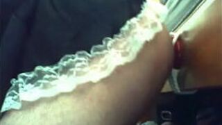 sissy whore playing with toys and rope - porn video