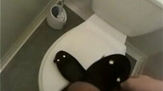 Cum on my coworker Ballerina in Toilets - porn video
