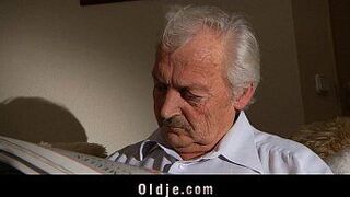 Adorable Iwia fucking grandpa - porn video