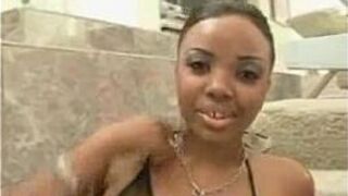 Ebony Goddess with Perfect Ass Fucking Hardcore Sucking Big Dick in Fetish Fishn - porn video