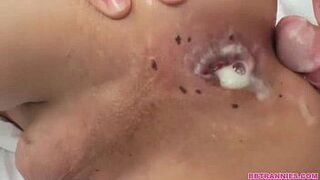 Petite shemale cumed in the ass - porn video