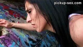 Hot Euro amateur Aneta gets convinced to have sex in public - porn video